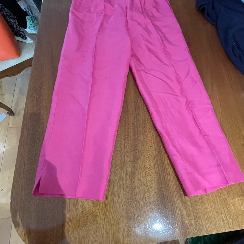 Travis Ayers Hot Pink ladies Silk Pants size 16